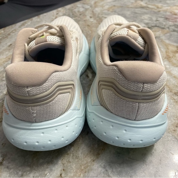 BROOKS Glycerin GTS 21 Running Shoes Coconut Aqua Autumn Sunset Size 10 Medium - Picture 12 of 14